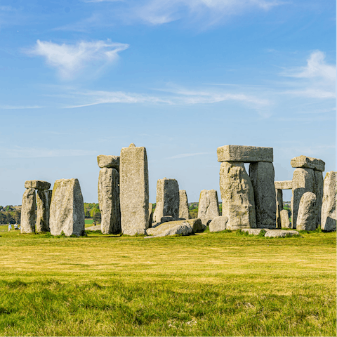 Plan a morning jaunt to Stonehenge, you'll be there in just half-an-hours’ drive