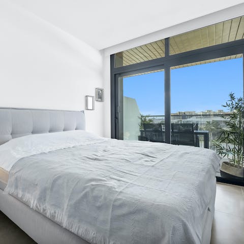 Wake up and step straight out onto the gorgeous terrace that's accessible from the master bedroom