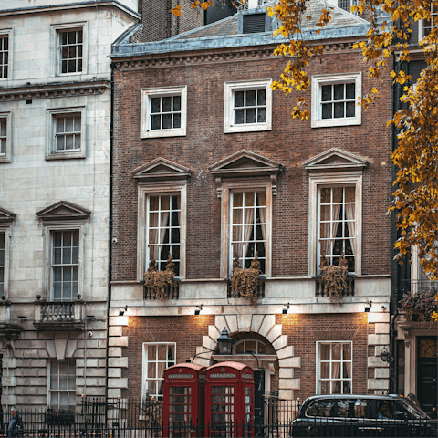 Base yourself in Mayfair, striking distance from parks, shops, and cafes
