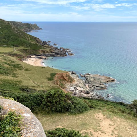 Follow the coastal pathways from Salcombe to discover hidden beaches