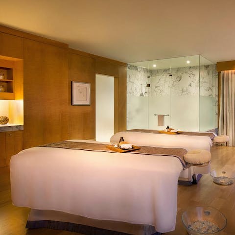 Get into ultimate holiday relaxation mode with a massage at the spa