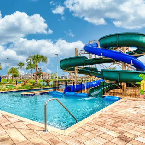 Let the kids play happily in the clubhouse pool and lazy river