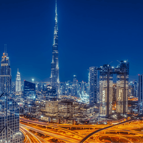 Stay in the heart of the glamorous Downtown, close to the iconic Burj Khalifa 