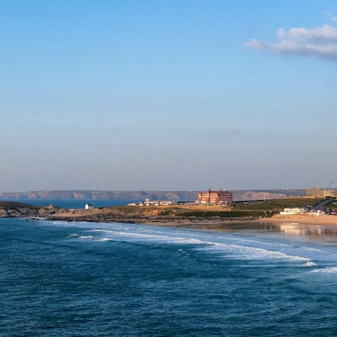 Stroll down to Newquay's beautiful beaches 