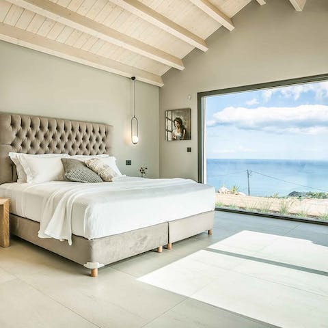 Wake up to glorious sea vistas each morning