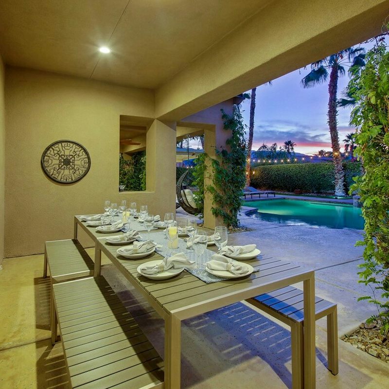 Serve up alfresco meals at the terrace dining area
