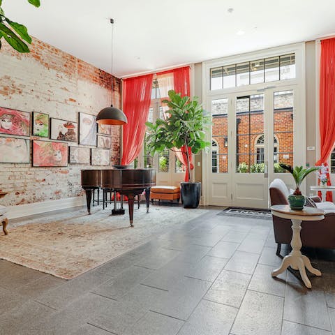 Relax in the chic communal lounge