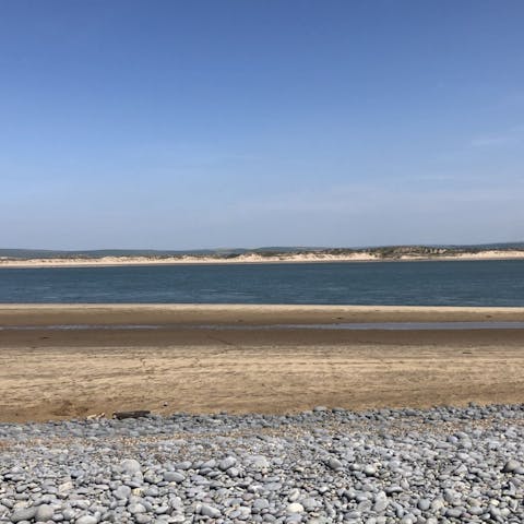 Sprawl out on the beach at Westward Ho!, ten minutes away by car