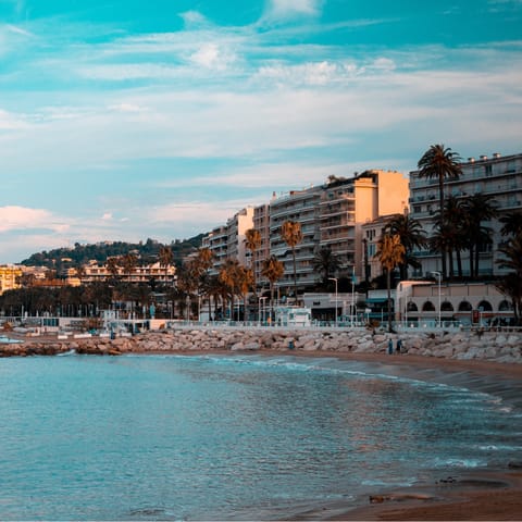 Wander over to Croisette Beach and relax on the sand