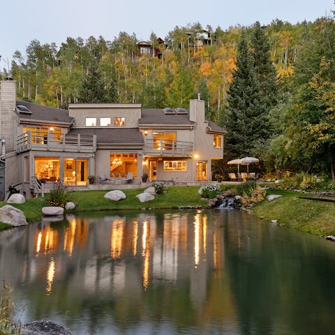 Enjoy the tranquility provided by your private pond