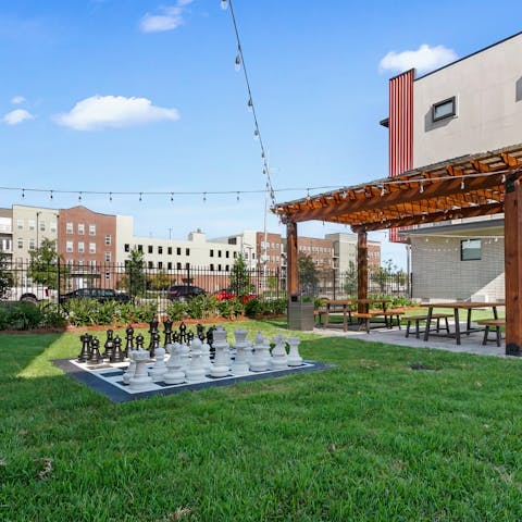 Play a game of giant chess