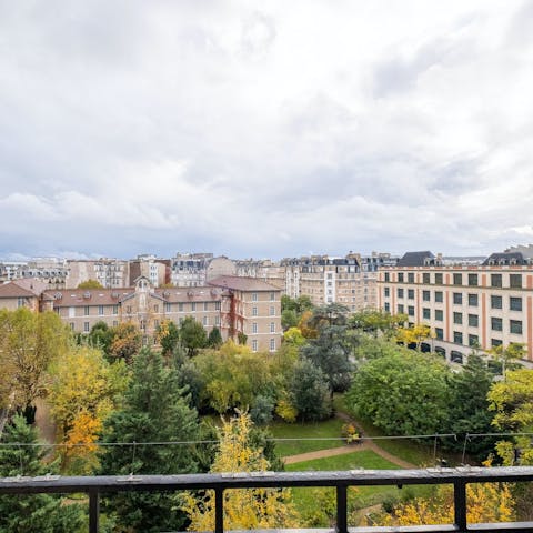 Sip Champagne on the balcony and take in the view of the 16th arrondissement