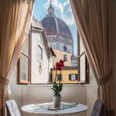 Stay in the historic centre of the city, overlooking the stunning domed cathedral