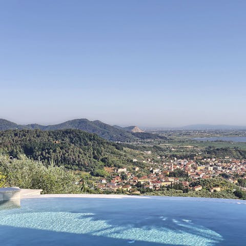Dive in for a refreshing morning swim and enjoy the far-reaching views