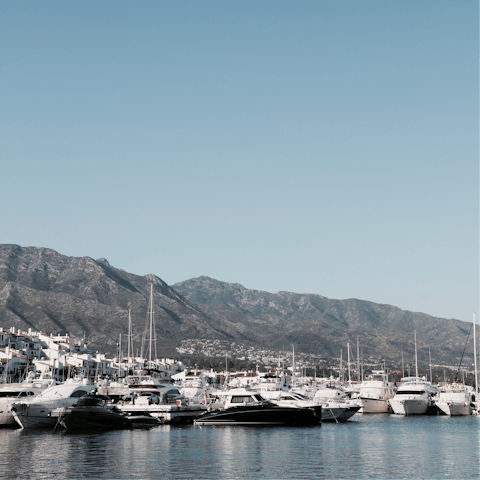 Drive to nearby Puerto Banús and soak up the sea air