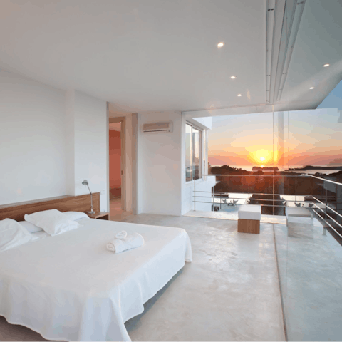 Watch the sunset from the comfort of an upstairs bedroom
