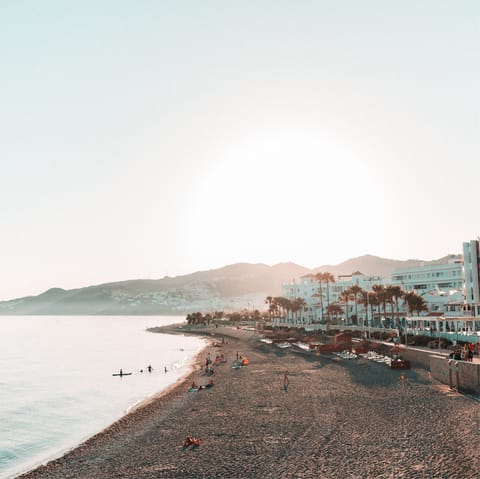 Spend a day exploring the beautiful beaches of Nerja, a little under an hour away