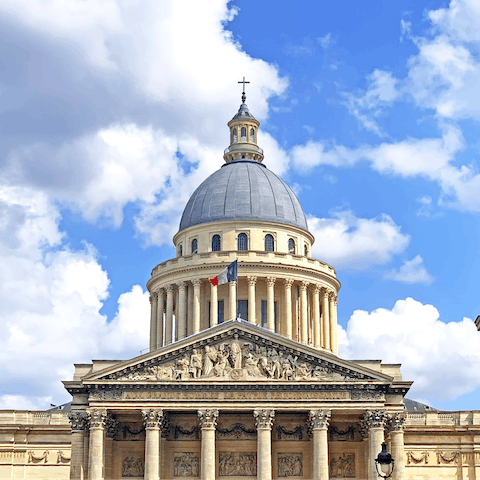 Visit the Panthéon, a four-minute walk away