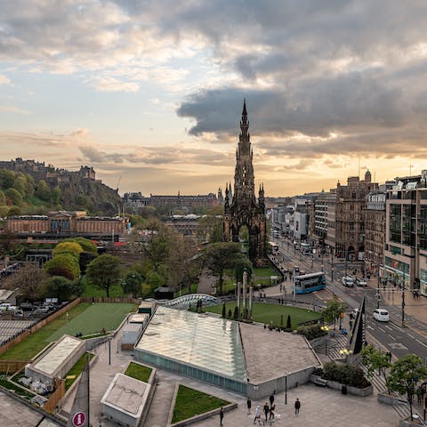 Browse the shops on Princes Street, a six-minute stroll from this home