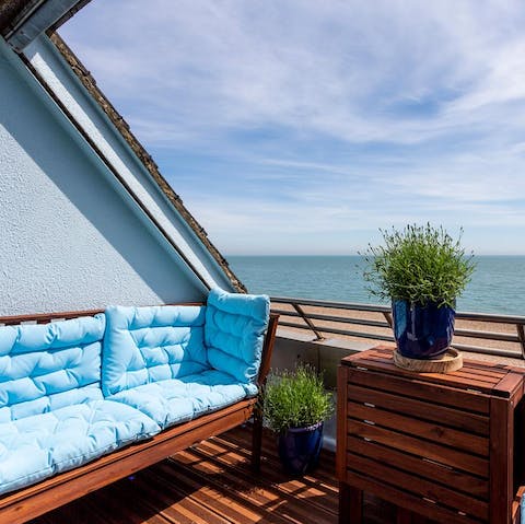 Take in incredible sea views from the master bedroom's balcony