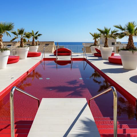 Cool off from the Spanish sun with a dip in the unique swimming pool 