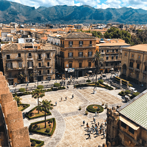 Explore the historic centre of Palermo on foot – it's 11.5km away