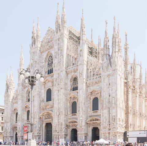 Visit the historic Milan Cathedral less than an hour away