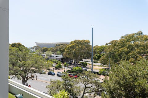 Gaze out at Cape Town Stadium from your own private terrace