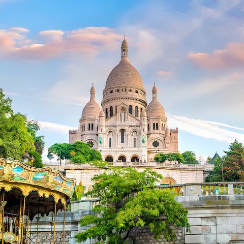 Visit the famous Sacré-Coeur and enjoy views of the sunset