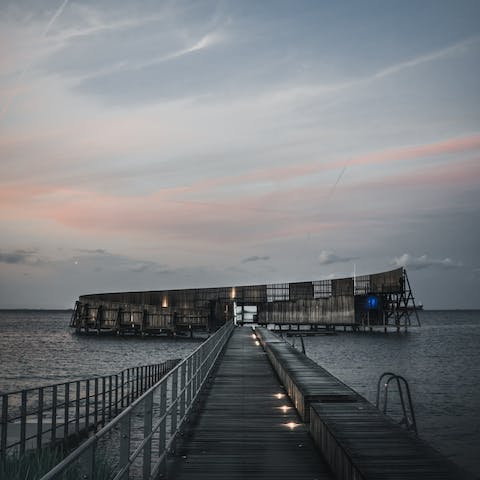 Swim in the seawater at Kastrup Søbad, about fifteen minutes away by metro