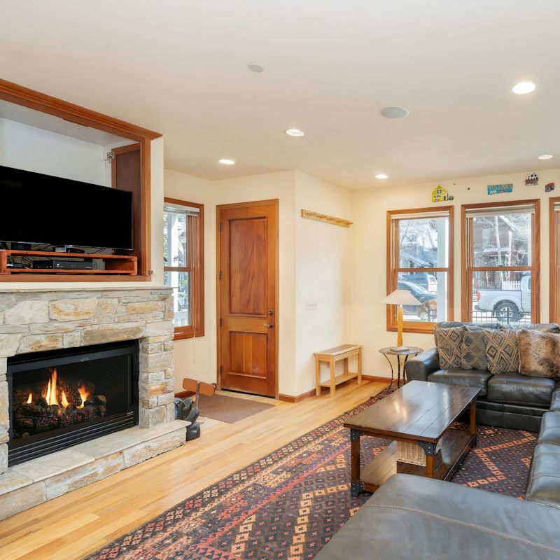 Cosy up with a hot chocolate in the living area