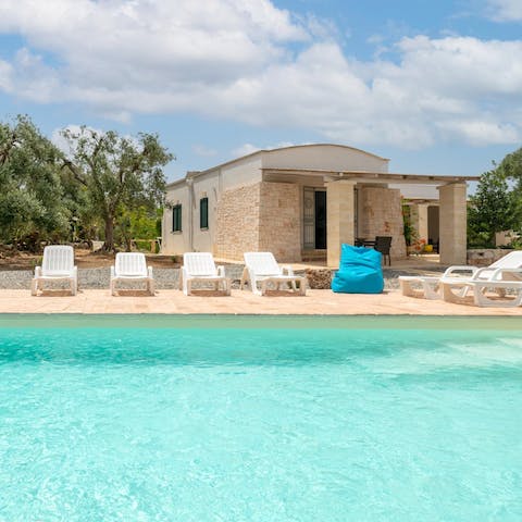 Swim in your private pool, surrounded by centuries-old olive trees