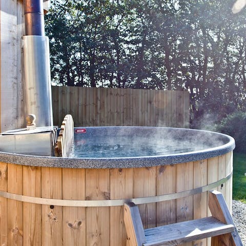 Stargaze from the steaming hot tub