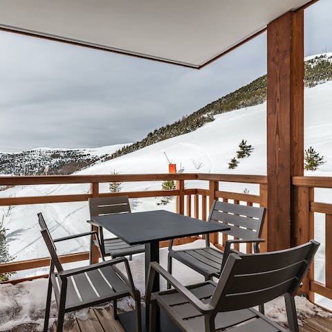 Gather around the patio table for a warming glass or two of red