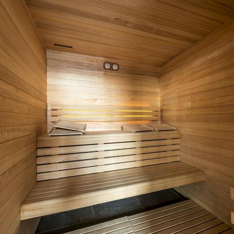 Let off some steam in the on-site sauna