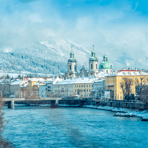 Visit beautiful Innsbruck – thirty minutes away – known for its Imperial and modern architecture