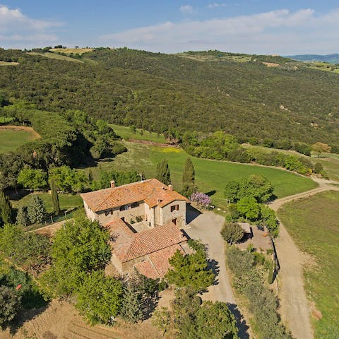 Immerse yourself in the spectacular beauty of the Val d 'Orcia countryside