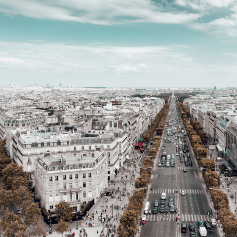 Enjoy your prime location in the heart of Paris, moments away from Champs Elysées
