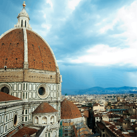 Start your sightseeing at the Duomo, just footsteps away