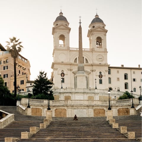 Explore Rome's famous sights – The Spanish Steps are a five-minute walk away