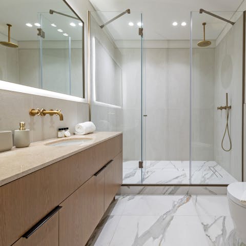 Indulge in a pamper session from the luxurious bathrooms 
