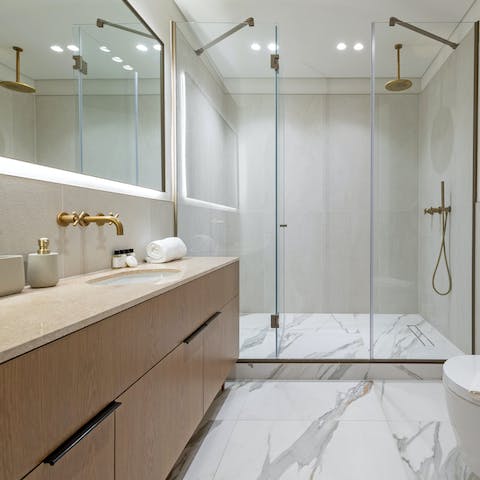Indulge in a pamper session from the luxurious bathrooms