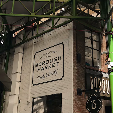 Hop on the tube and be in Borough Market in just ten minutes