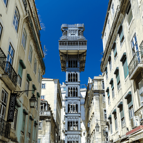 Be in Lisbon's centre in about thirty minutes via the nearby train station