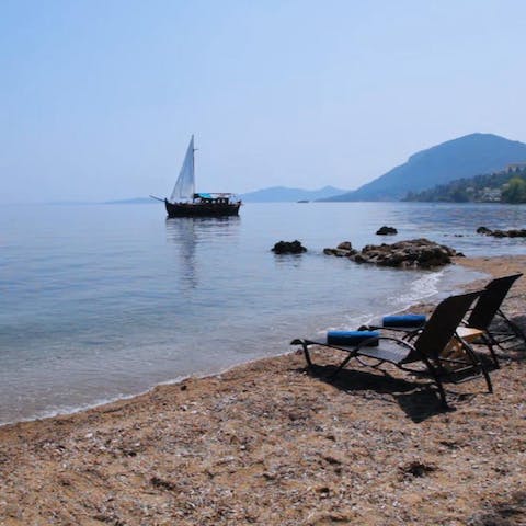 Walk down to the private beach in moments