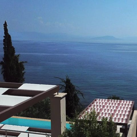 Admire unparalleled views of the Ionian Sea