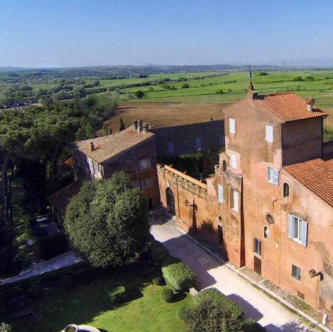 Immerse yourself in the beauty of the Castello del Duca located on the grounds 