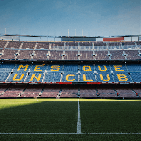 Watch a game at the vast temple of football that is the Camp Nou – it's just over a kilometre away