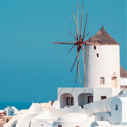 Slip on your sandals and wander into Oia on a sunny afternoon