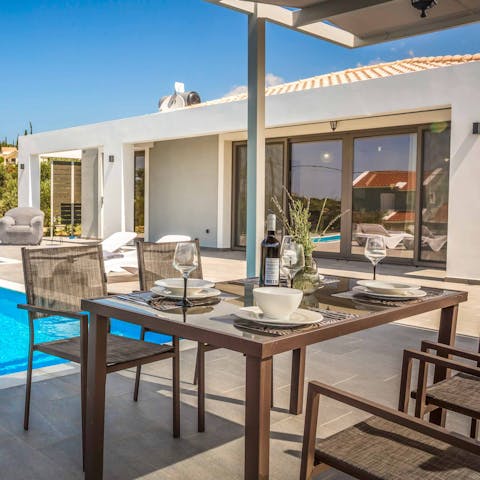 Serve up some local inspired culinary delights at the alfresco dining area